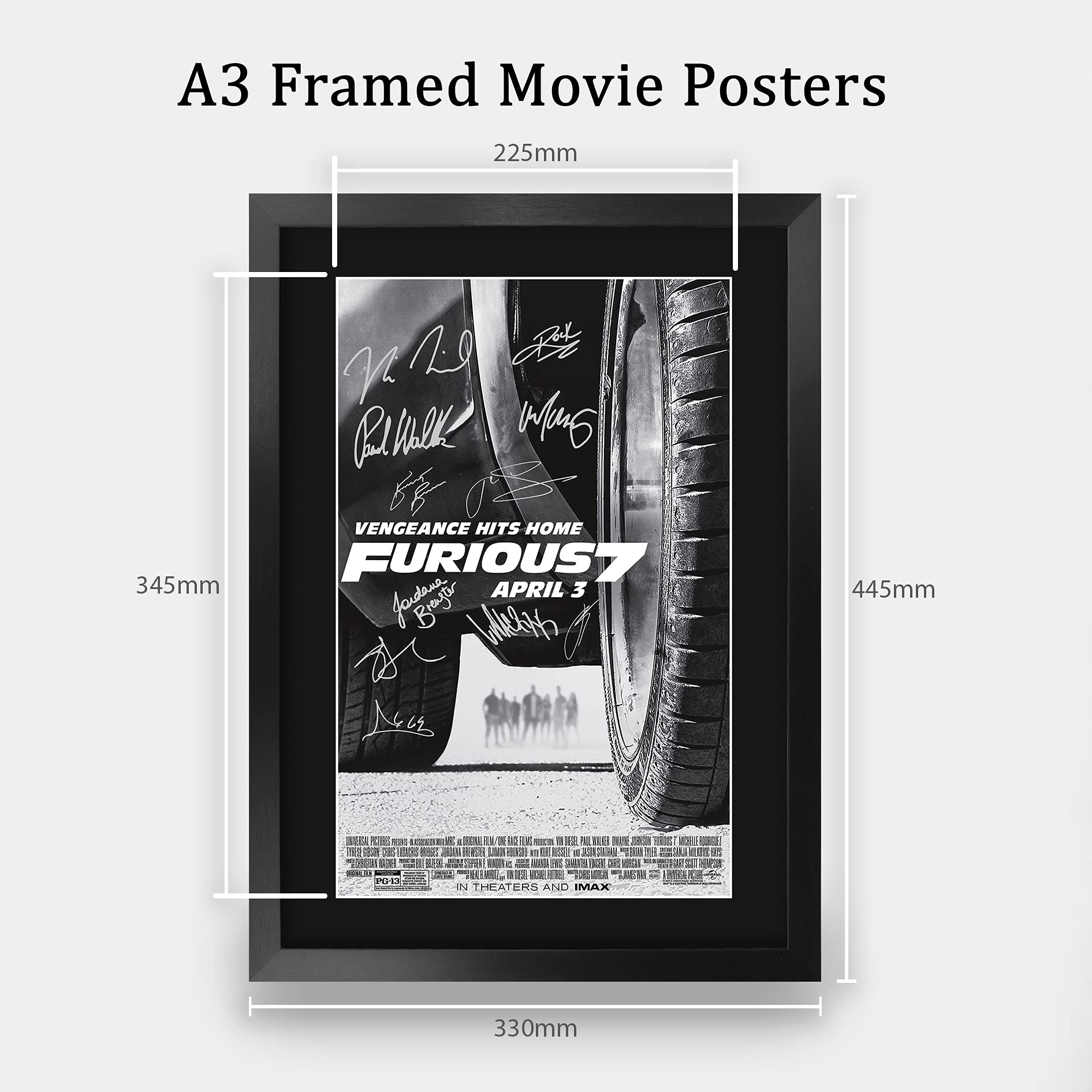 Amazon.com: HWC Trading Fast & Furious 7 Vin Diesel, Paul Walker